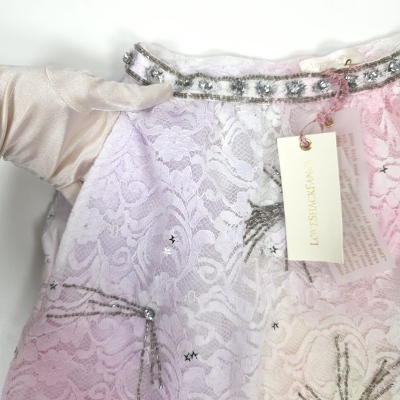 NWT LOVESHACKFANCY KEZIA MINI SKIRT Multi Tie Dye Crystals LS458-992 Size 6‎ - Picture 12 of 16